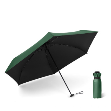 9 Color Smart Single 5 Fold Sunshade UV Umbrella Bullet Shape Small Lady Umbrellas